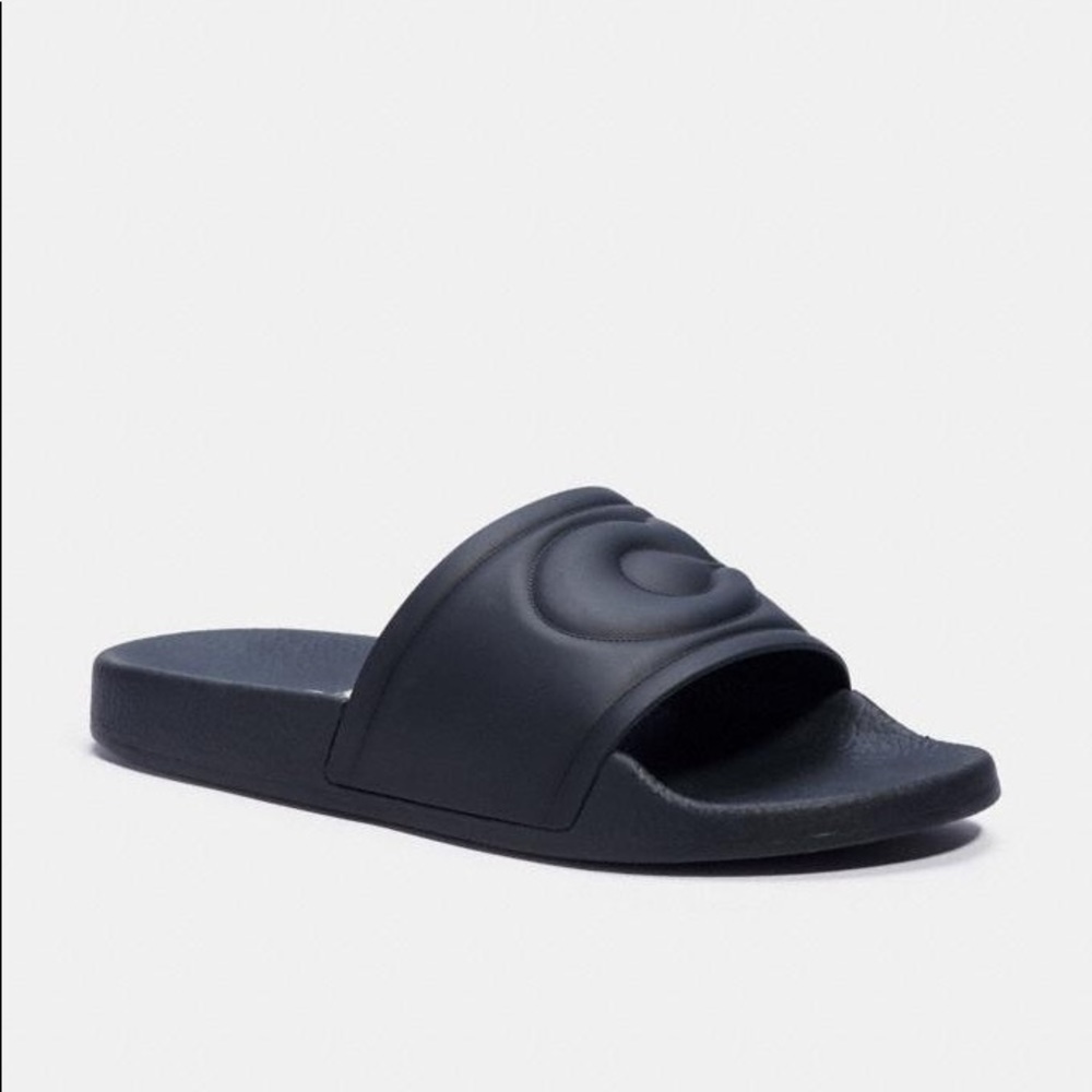COACH ULLA SLIDES rubber new in box Size 8 unisex black street wear beachwear - Picture 5 of 6